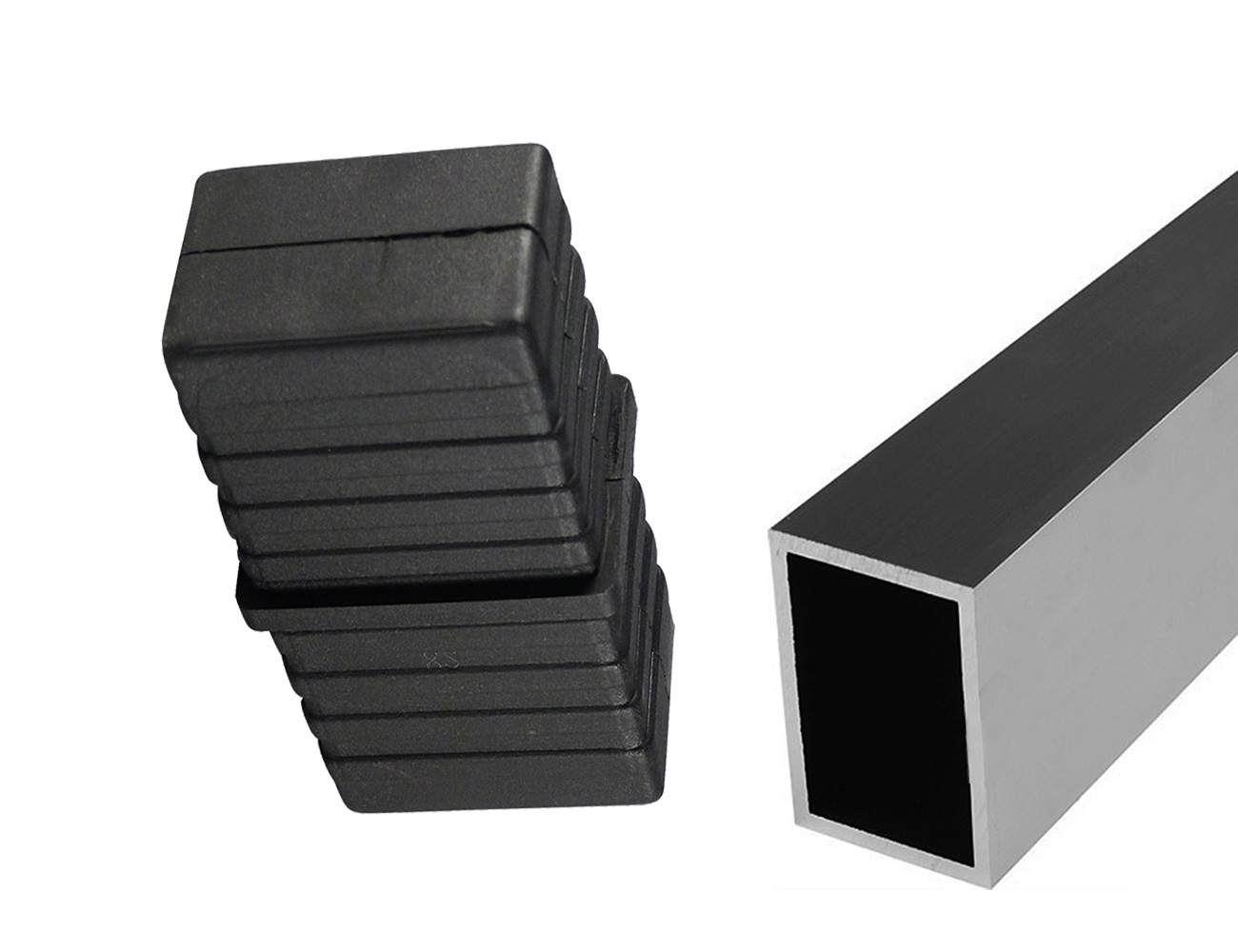 Tube connectors rectangular